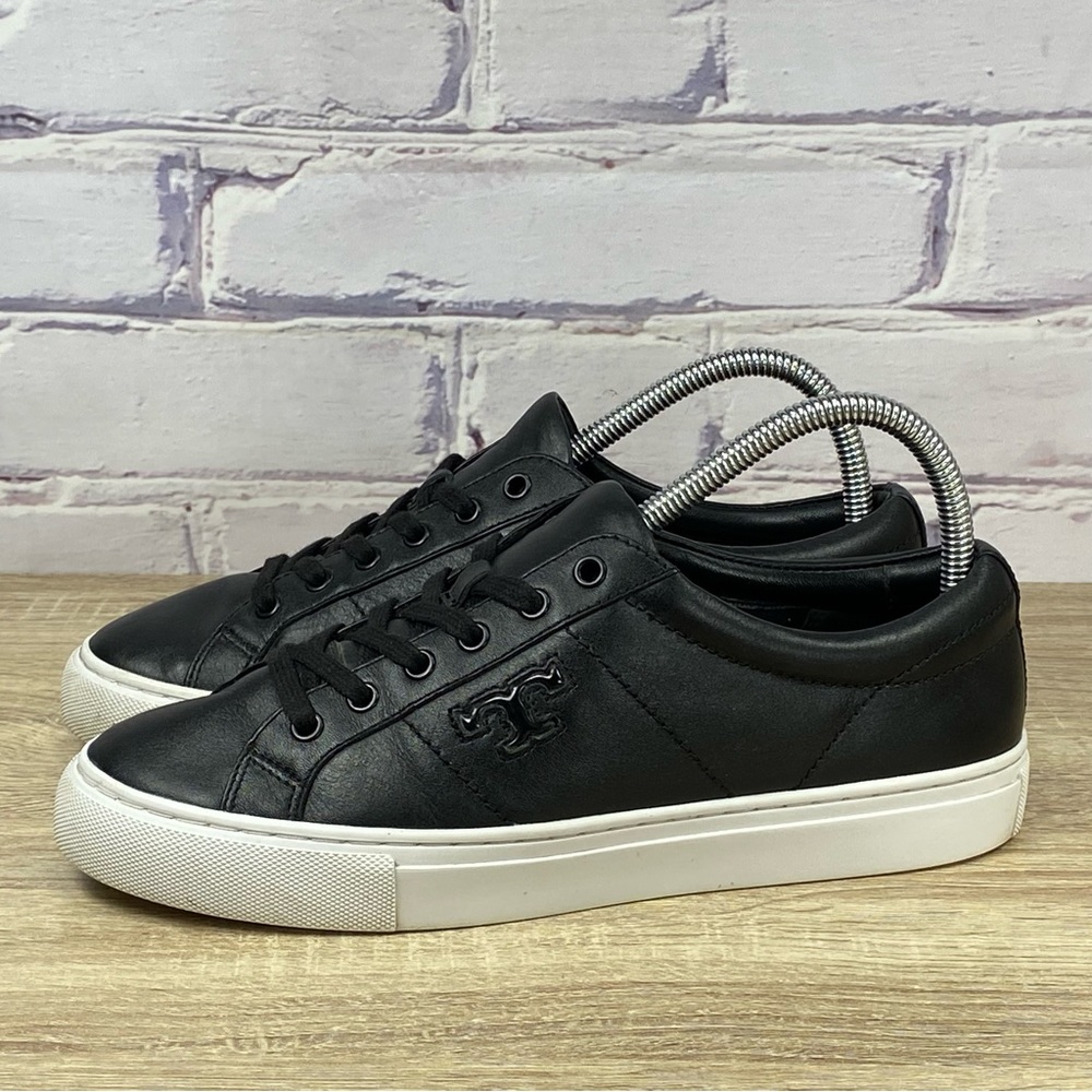 Tory Burch Amalia Black Leather Sneakers